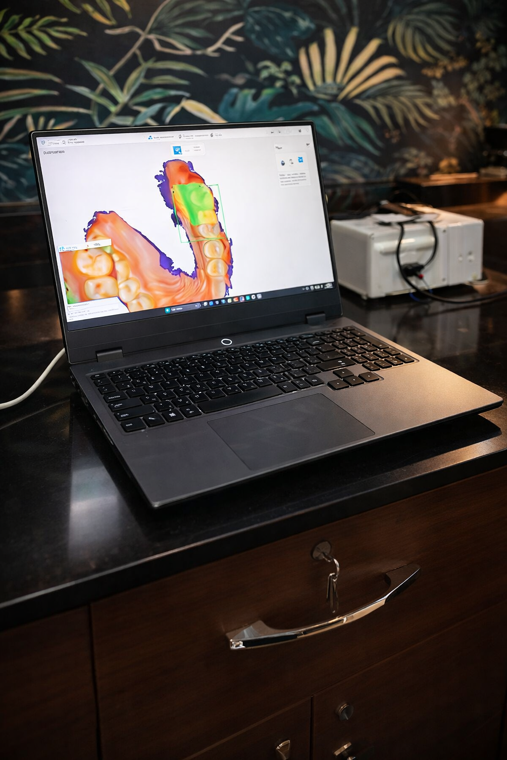 Digital diagnostics setup at Vidula Dental Clinic in Theni